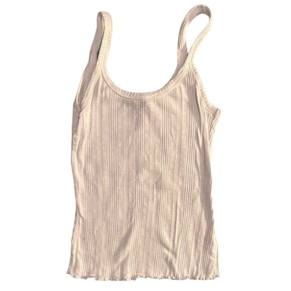 Ambiance White Ribbed Tank Top - Picture 2 of 3